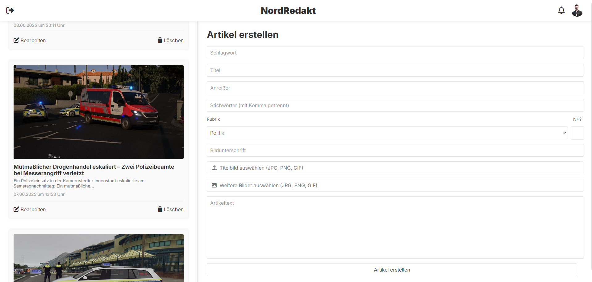 NordRedakt Dashboard